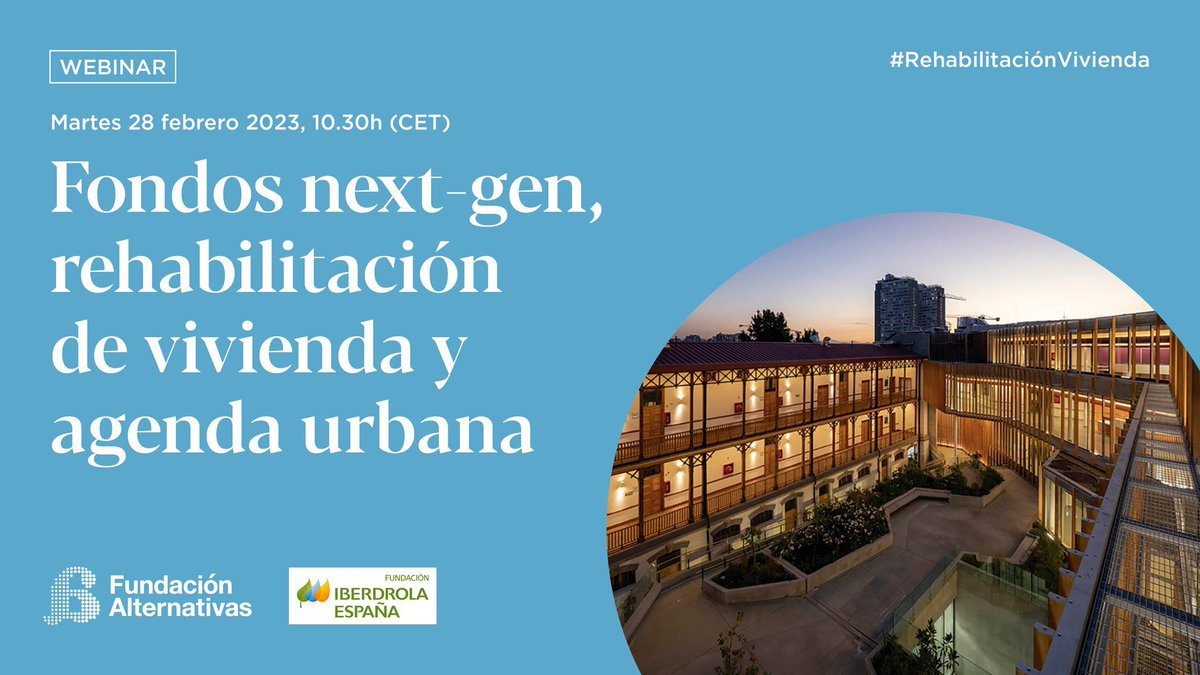 funalternativas's tweet photo. ¿Te has apuntado la fecha del próximo webinar de #Alternativas? 🏡

⏰Martes, 28 de febrero a las 10:30h
✨Con expertos en la materia

❓Prepara tus preguntas para hacer a través del chat 

Más info 👉https://t.co/LKQFDUBCGp https://t.co/dqNCOX9oMx