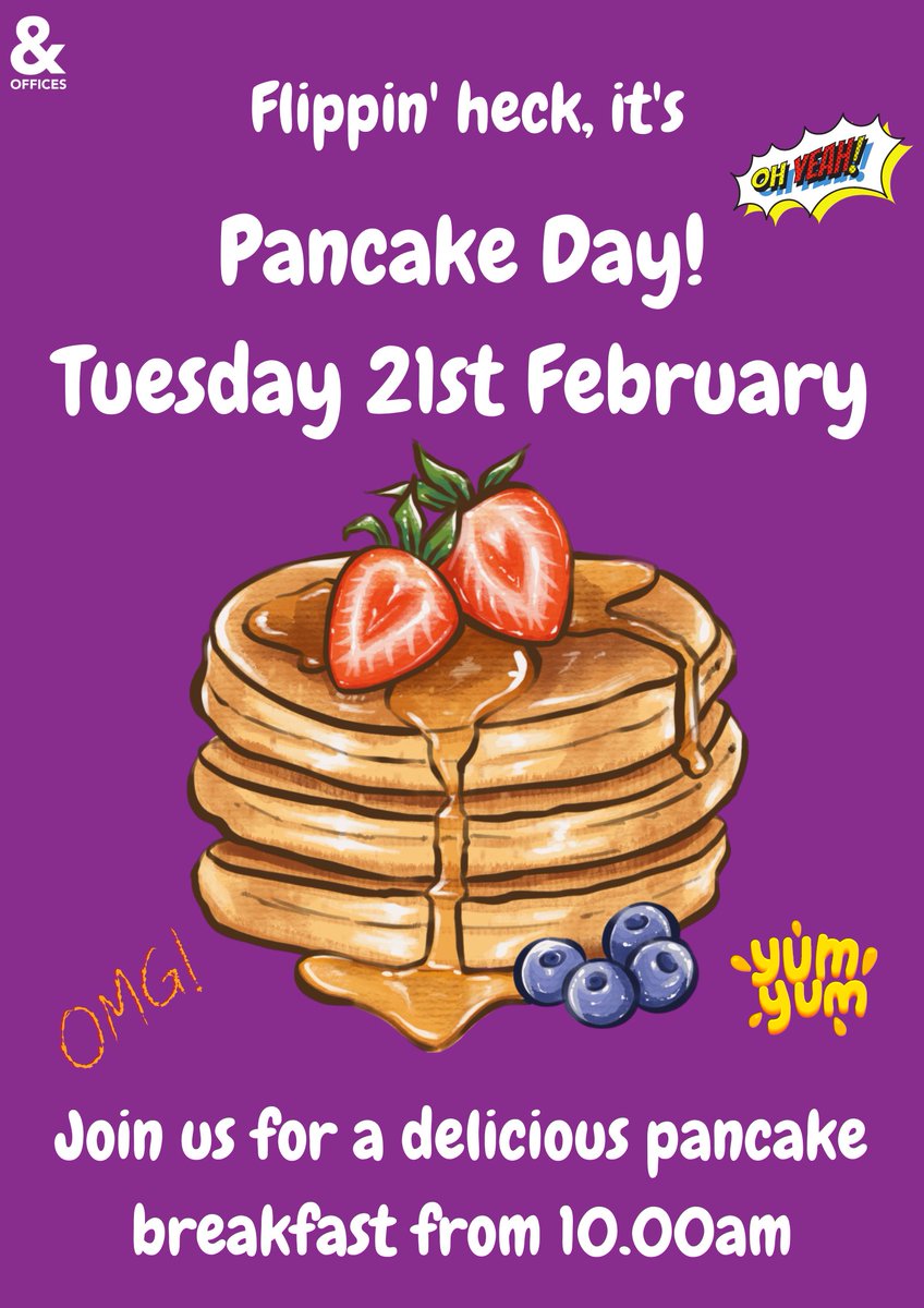 We can't wait for our clients to join us for pancakes this morning to celebrate pancake day!