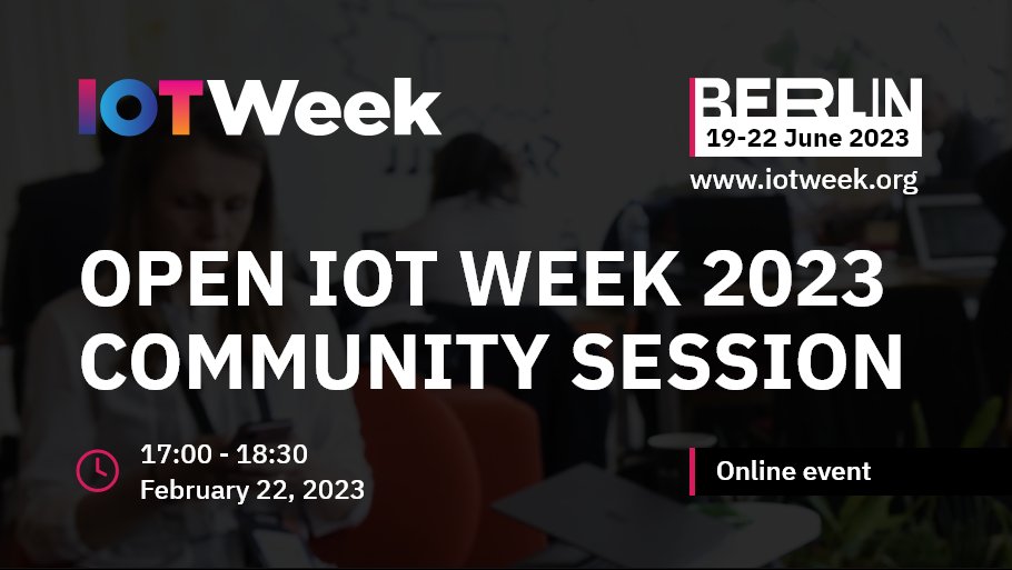 Join us tomorrow for an Open Community Session at #IoTWeek2023! 
Let's collaborate and share ideas to make the event a success. Learn about partnership opportunities, share your inputs and network with others.
Don't miss out, see you there! 
Register: ➡️linkedin.com/events/iotweek…