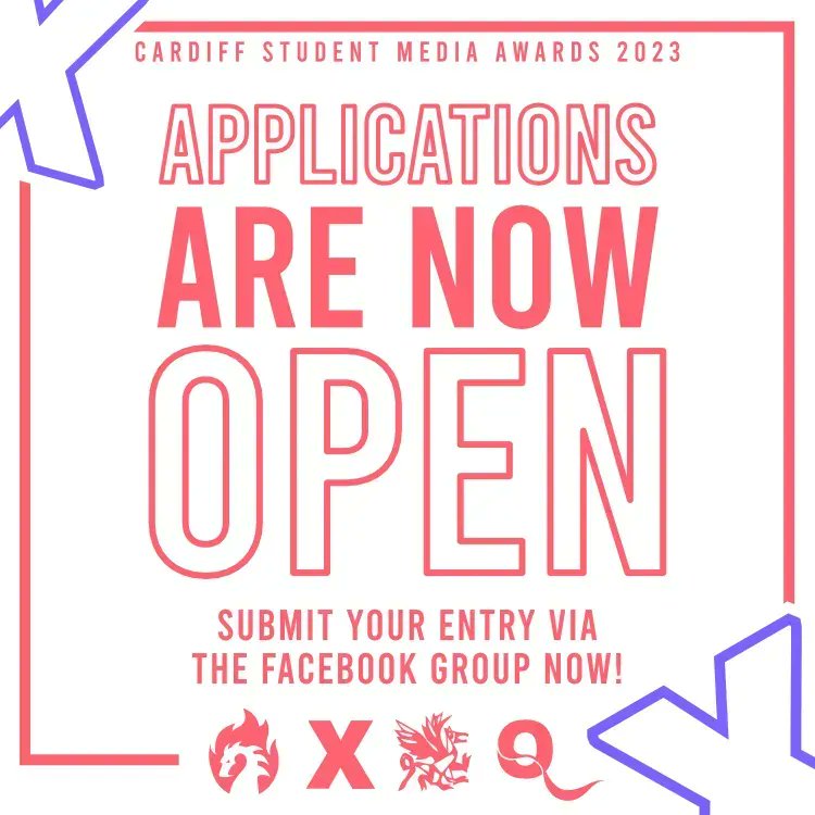 IT'S THAT TIME AGAIN! Entries are now open for the Cardiff Student Media Awards - for members wanting to enter, head to the email addresses on the Facebook group 🏆