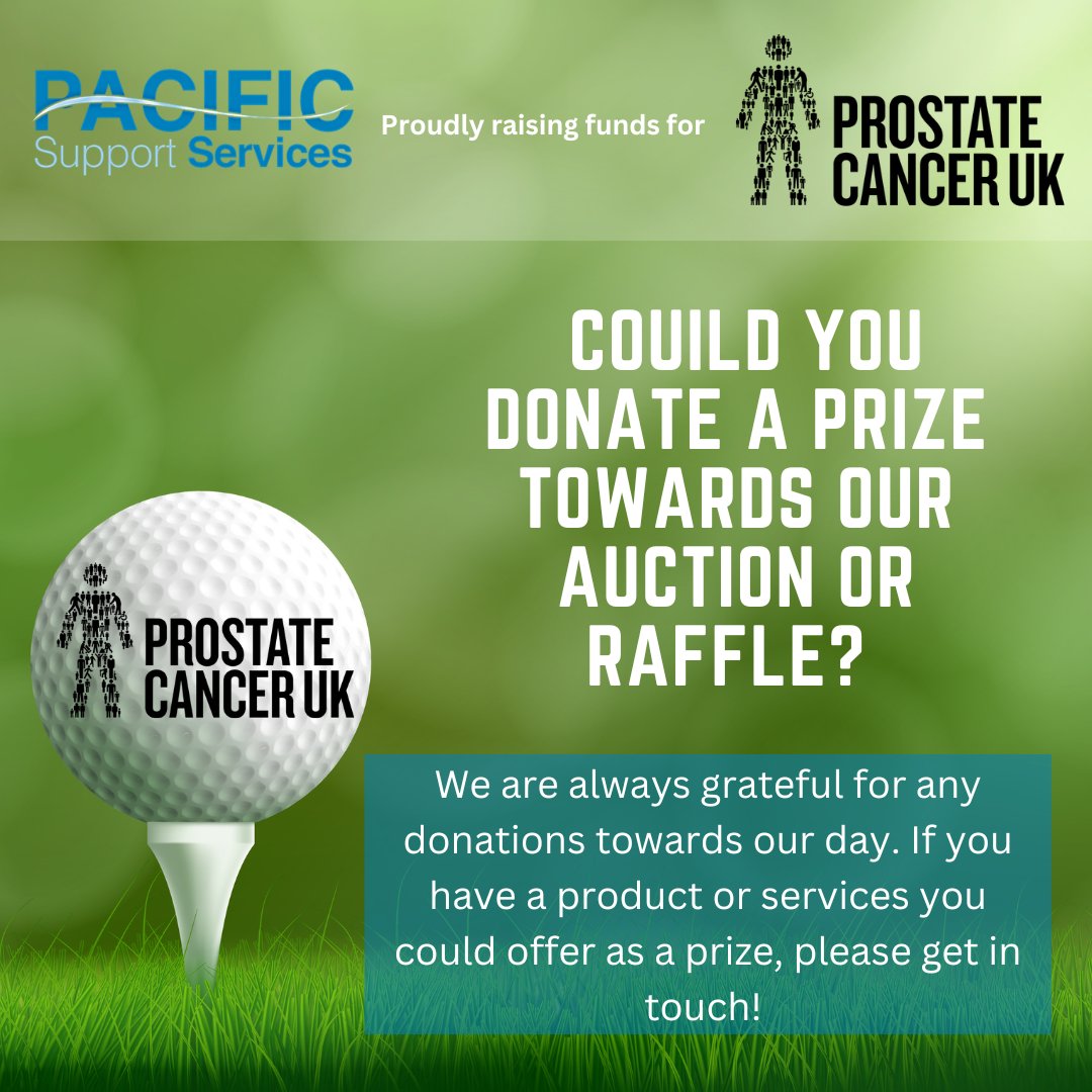 pacific_support's tweet photo. You can help us support @ProstateUK  by donating your product or service to our Charity Golf Day! 

Big or small we would be very grateful! All donators get a mention in our evening programme and 100% of the money made from your donation goes directly to our chosen charity! https://t.co/BdD83XZQNT