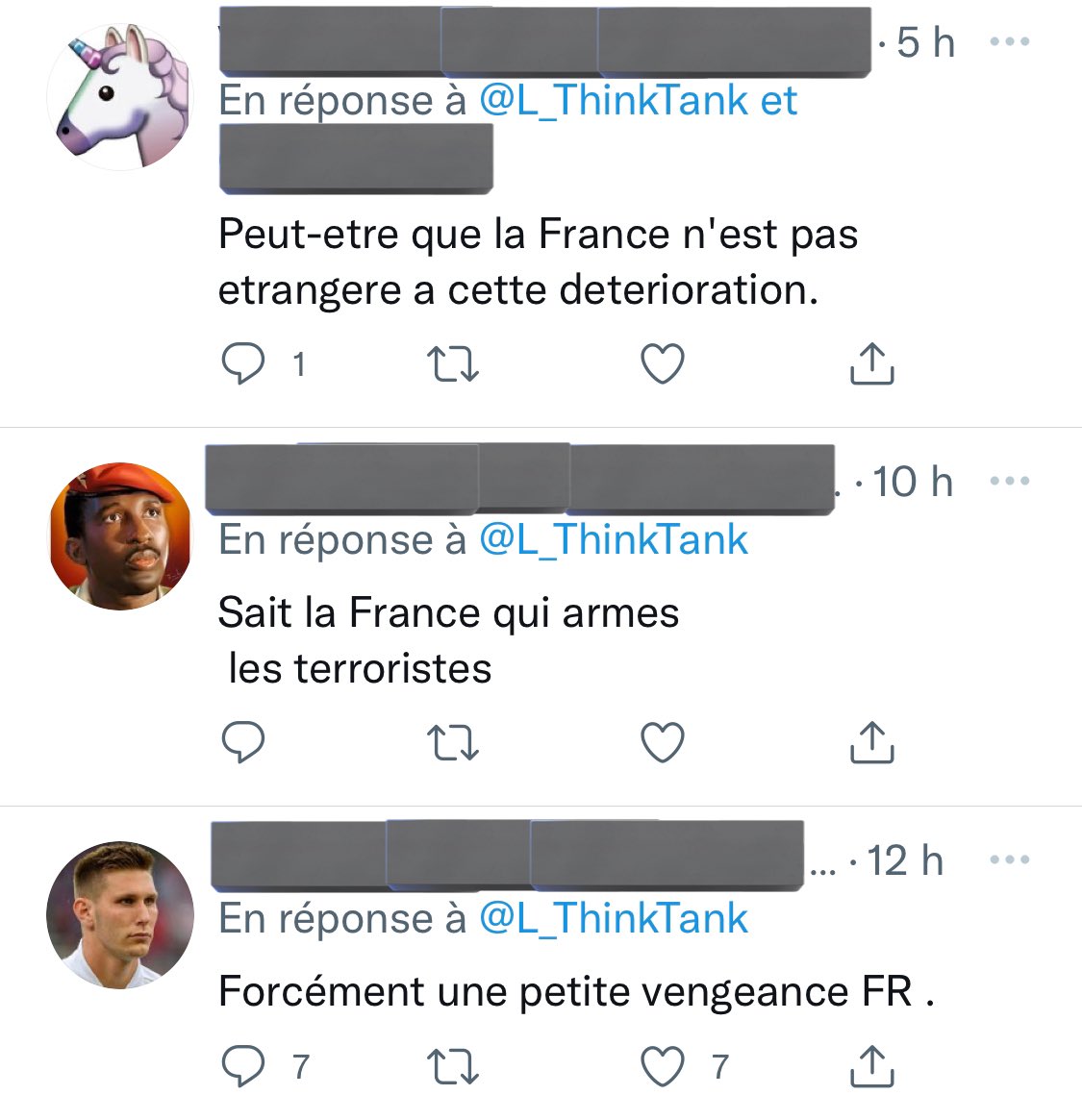 C’est pratique cette façon de voir
- si les djihadistes n’attaquent plus après le départ de la France, ça prouve que tout était de la faute de la France
- si les djihadistes attaquent, ça prouve que tout est de la faute de la France
La théorie du complot gagne à tous les coups 🤷🏻‍♂️