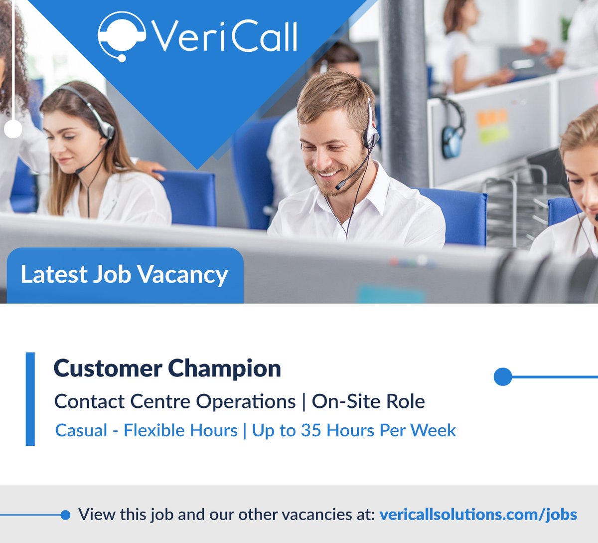We are hiring!
Looking for a flexible job that allows you to work on the days and times that suit you? Are you an excellent communicator, who puts the customer first in everything you do? Join our team of Customer Champions!
vericallsolutions.com/jobs
#jobsinscotland #scotlandjobs