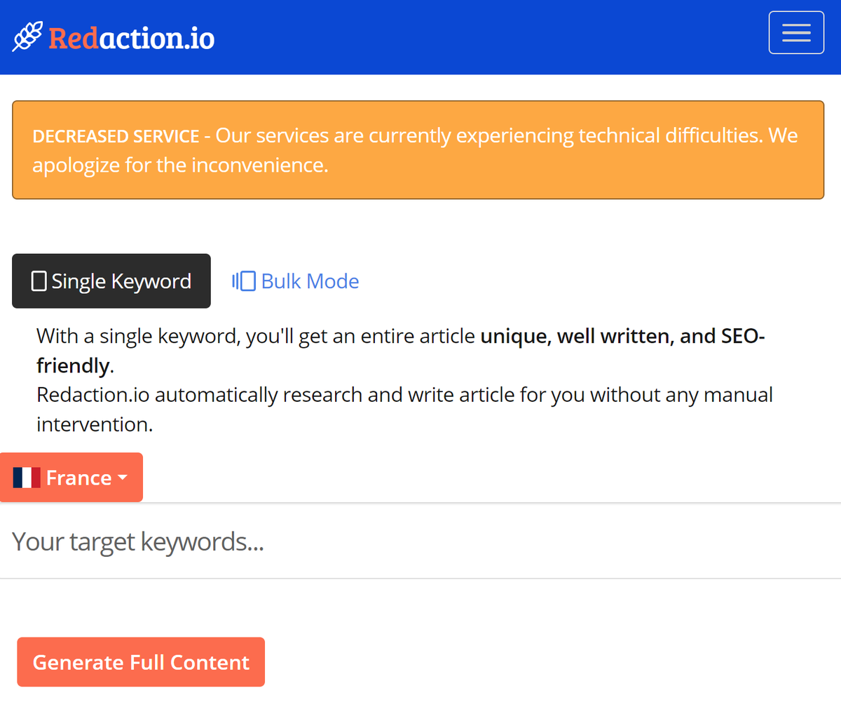 Désolé - On rencontre quelques difficultés ce matin... 
Dès que OpenAI est opérationnel, on relance vos générations 🙏🙏