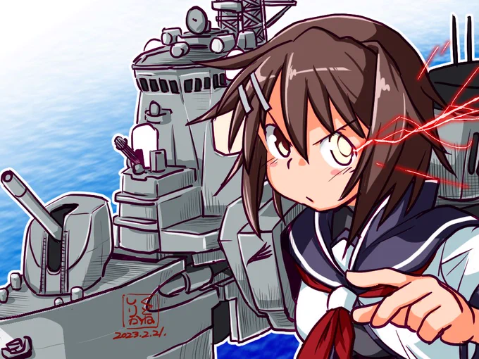 深海艦載機「タカガ 一門ノ 砲デ ナニガデキル!」 