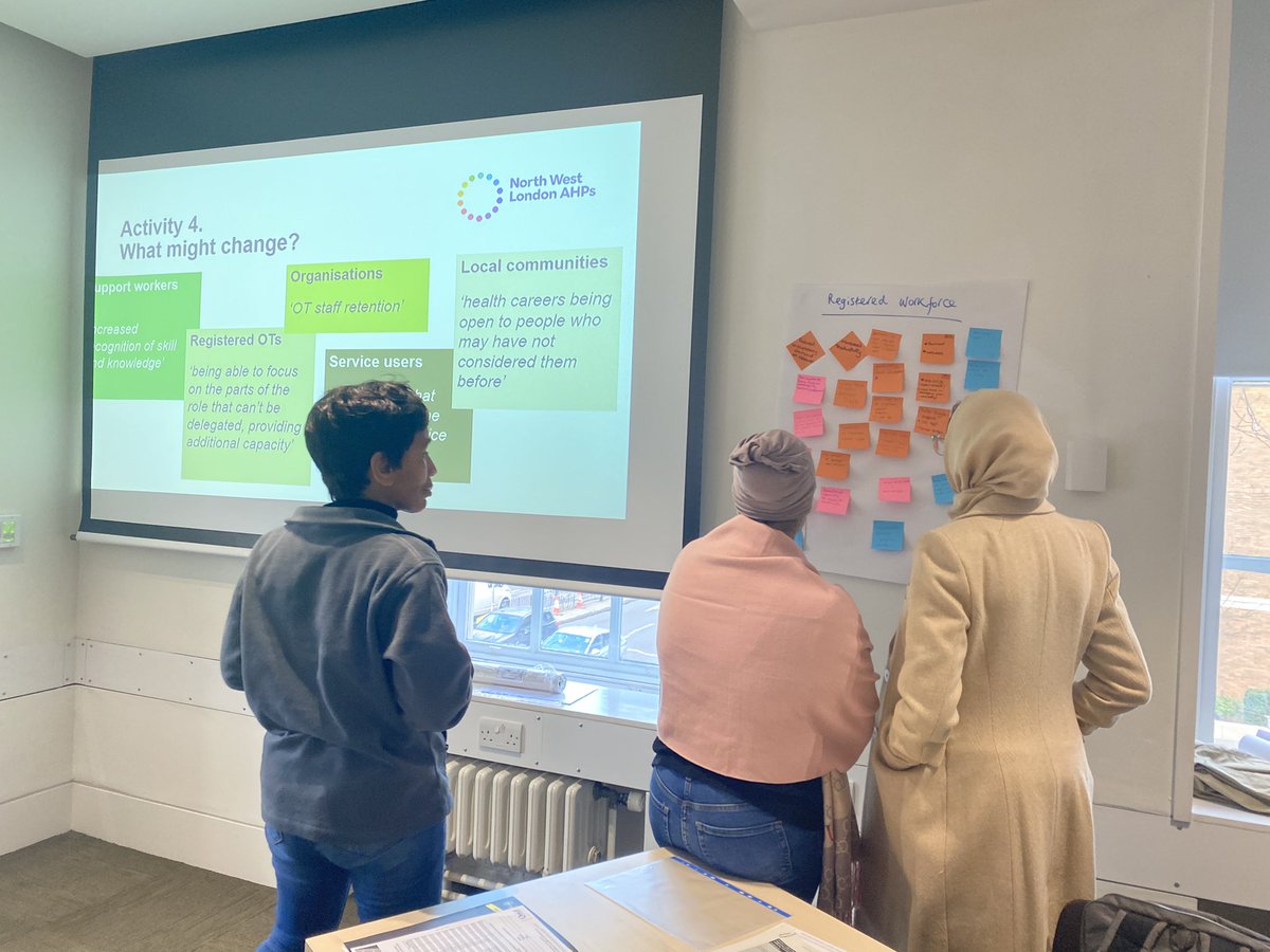 toria_speechie's tweet photo. What a treat to start the week! Wonderful Monday with @ClaireFordham5 & @rgriffinskill & @HealthierNWL colleagues exploring implementation of the #ahpsw framework & focus on OT WF. Great to meet NWL AHPSW Ambassadors & steering group colleagues. #valuingAHPSW @TomasInce https://t.co/HC3CVTX9zV