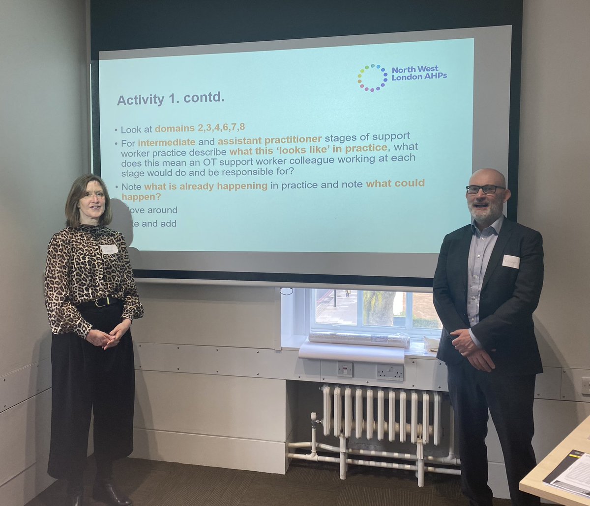 toria_speechie's tweet photo. What a treat to start the week! Wonderful Monday with @ClaireFordham5 & @rgriffinskill & @HealthierNWL colleagues exploring implementation of the #ahpsw framework & focus on OT WF. Great to meet NWL AHPSW Ambassadors & steering group colleagues. #valuingAHPSW @TomasInce https://t.co/HC3CVTX9zV