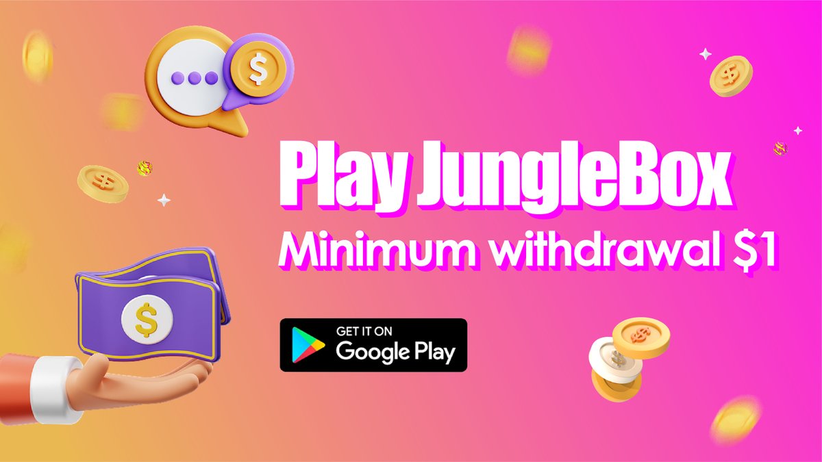 🔥Did you play JungleBox today❓
💰How to quickly earn points to exchange for cash?
✅Play Tapjoy
✅Play adjoe
✅Play okspin
✅Watch ads
✅Complete daily tasks
✅Play spin games for a chance to win prizes
💸💸💸Click to earn cash rewards
👉play.google.com/store/apps/det…