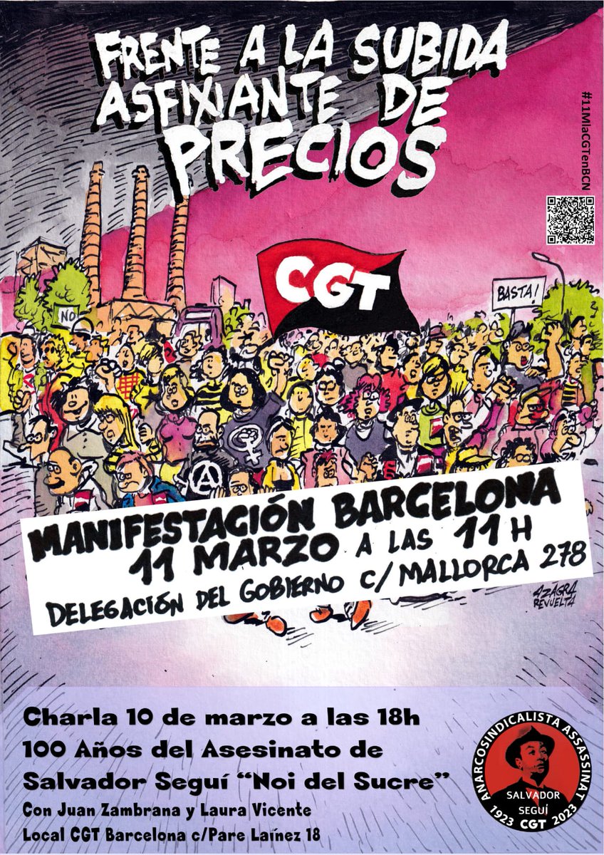 ¿Has reservado plaza en el bus de tu sindicato de <a href="/CGT/">CGT</a> para venirte a la mani contra subida de precios del 11M en BCN? #11MLaCGTenBCN #11M_Vente_a_BCN El momento de los #alimentos es ahora