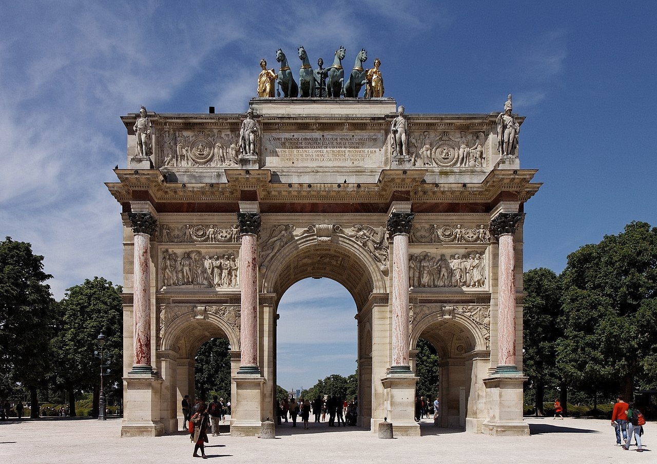 And he built more than one.

There's also the Arc de Triomphe du Carrousel, more similar in style to