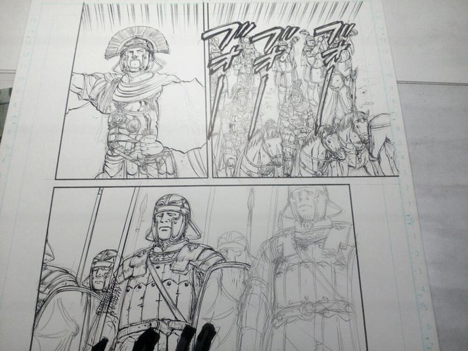 ペン入れ進まねー。飯飯。 