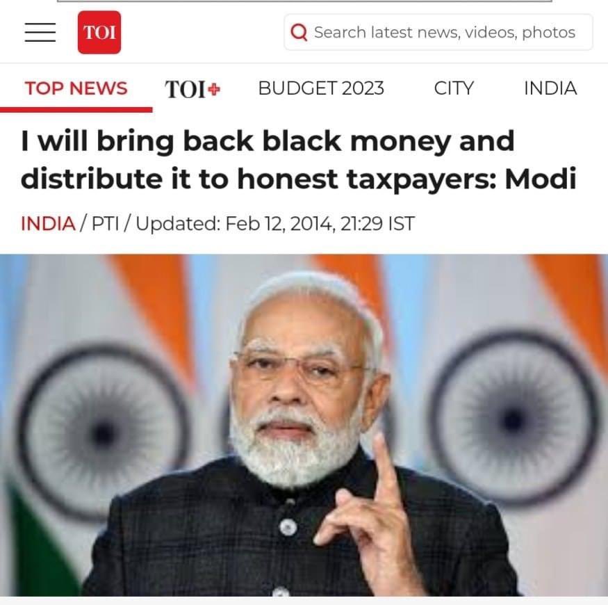 dineshwadera's tweet photo. BREAKING: Modi ji announcing big big relief to taxpayers. All pain of salaried people going to end soon..! 🇮🇳 https://t.co/0nrB54bGhd