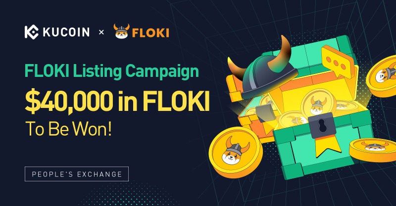 kucoincom's tweet photo. 🔥 @RealFlokiInu Listing Campaign: $40,000 in $FLOKI To Be Won!