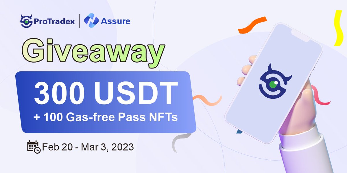🎉To celebrate the strategic partnership betweet #ProTradex and <a href="/Assure_pro/">AScoin Wallet</a>, we planned a #giveaway event.

🗓️Event period: Feb 20 - Mar 3, 2023
🎁Reward Pool: 300 USDT + 100 Gas-Free Pass NFTs

Finish the following tasks to get the reward:
soquest.xyz/space/ProTrade…

#web3 #Airdrop