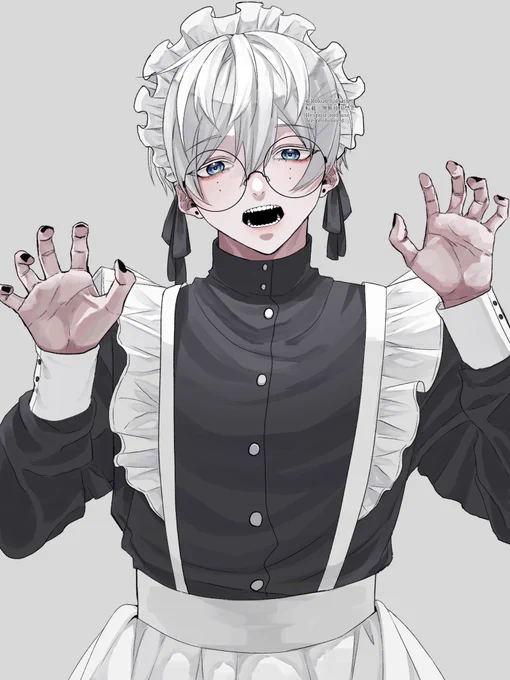 『メイドくん』#イラスト #illustraion 