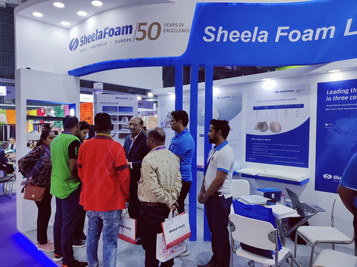 b2bsheelafoam's tweet image. Glimpses of our stall @INTIMASIA Fair 2023, Mumbai !

The Sheela Foam team enjoyed reconnecting with other domestic and global innovators and meeting new enthusiasts this year at INTIMASIA - South Asia’s largest intimate wear trade show 2023, Mumbai !

#intimasia #intimasia2023