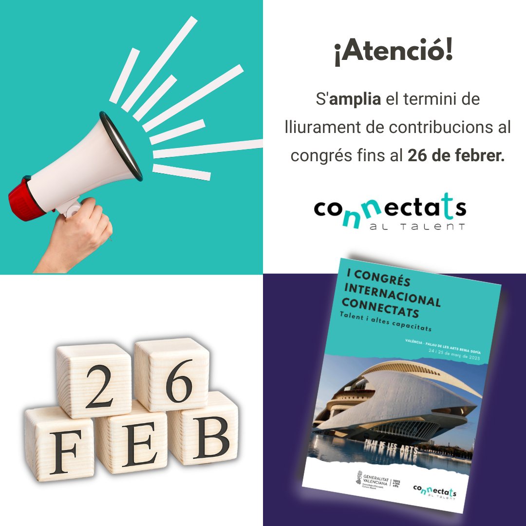 📢📢📢📢 #CICONNECTATS2023
<a href="/GVAeducacio/">GVA Educació</a>
