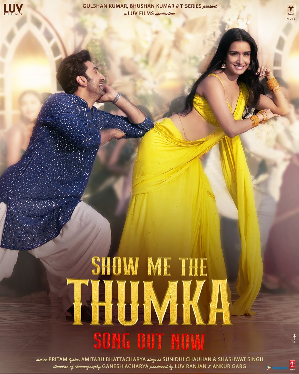 Thoda Latka Jhatka, Full-On Nain Matakka 💃🕺🏻  
#ShowMeTheThumka Song Out Now!!! 
#TuJhoothiMainMakkaar in cinemas on 8th March. 

#RanbirKapoor <a href="/ShraddhaKapoor/">Shraddha</a> <a href="/luv_ranjan/">Luv Ranjan</a> #AnshulSharma <a href="/modyrahulmody/">Rahul Mody</a> <a href="/gargankur/">Ankur Garg</a> #BhushanKumar <a href="/LuvFilms/">𝕏ℝℙ 𝐍𝐨𝐭𝐢𝐟𝐢𝐜𝐚𝐭𝐢𝐨𝐧</a> <a href="/TSeries/">T-Series</a> <a href="/SunidhiChauhan5/">Sunidhi Chauhan</a> <a href="/shashwatsingh93/">shashwat singh</a>