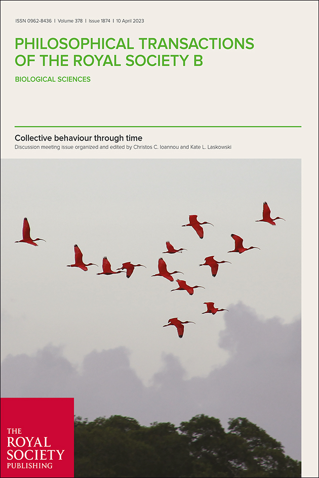 New #PhilTransB theme issue edited by @C_C_Ioannou and @KateLaskowski. How do collective animal behaviours develop and change within the lifetime of individuals and groups, and evolve over generations? Read here: bit.ly/PTB1874 #CollectiveBehaviour