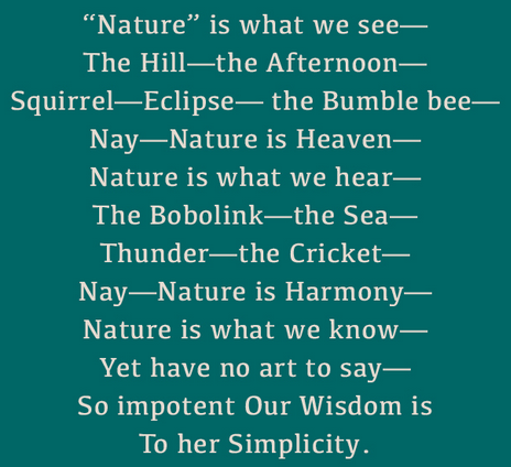 HearGaia's tweet photo. Emily Dickinson #nature https://t.co/StikJhZM7J