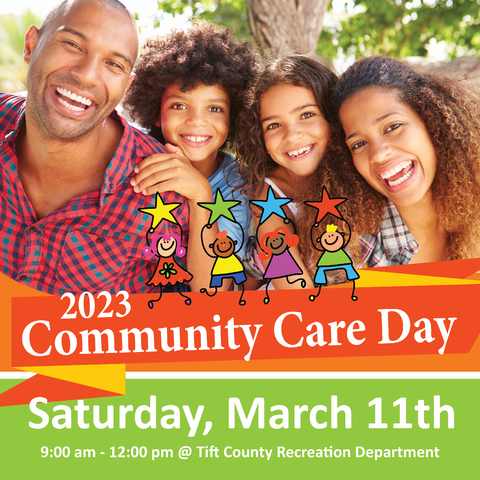 jtres_tift's tweet photo. Come join the fun at the 2023 Community Care Day! Free food and resources to help everyone with health, fitness, and disabilities! https://t.co/6YfyfIiBuO