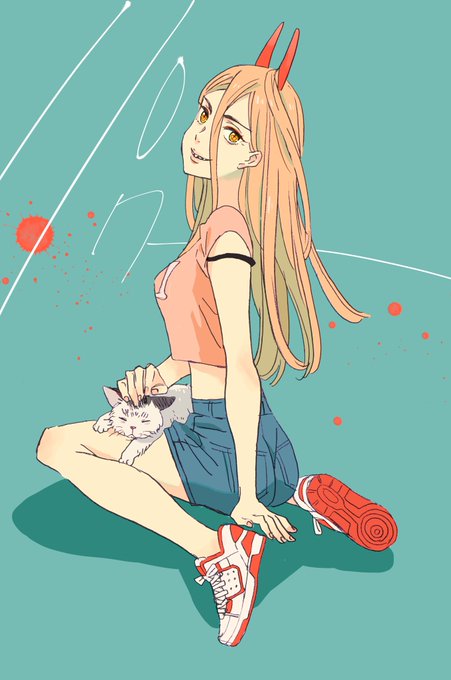 チェンソーマン本誌勢に追いついた記念に描いたパワーちゃんにまた会いたい#チェンソーマン 
