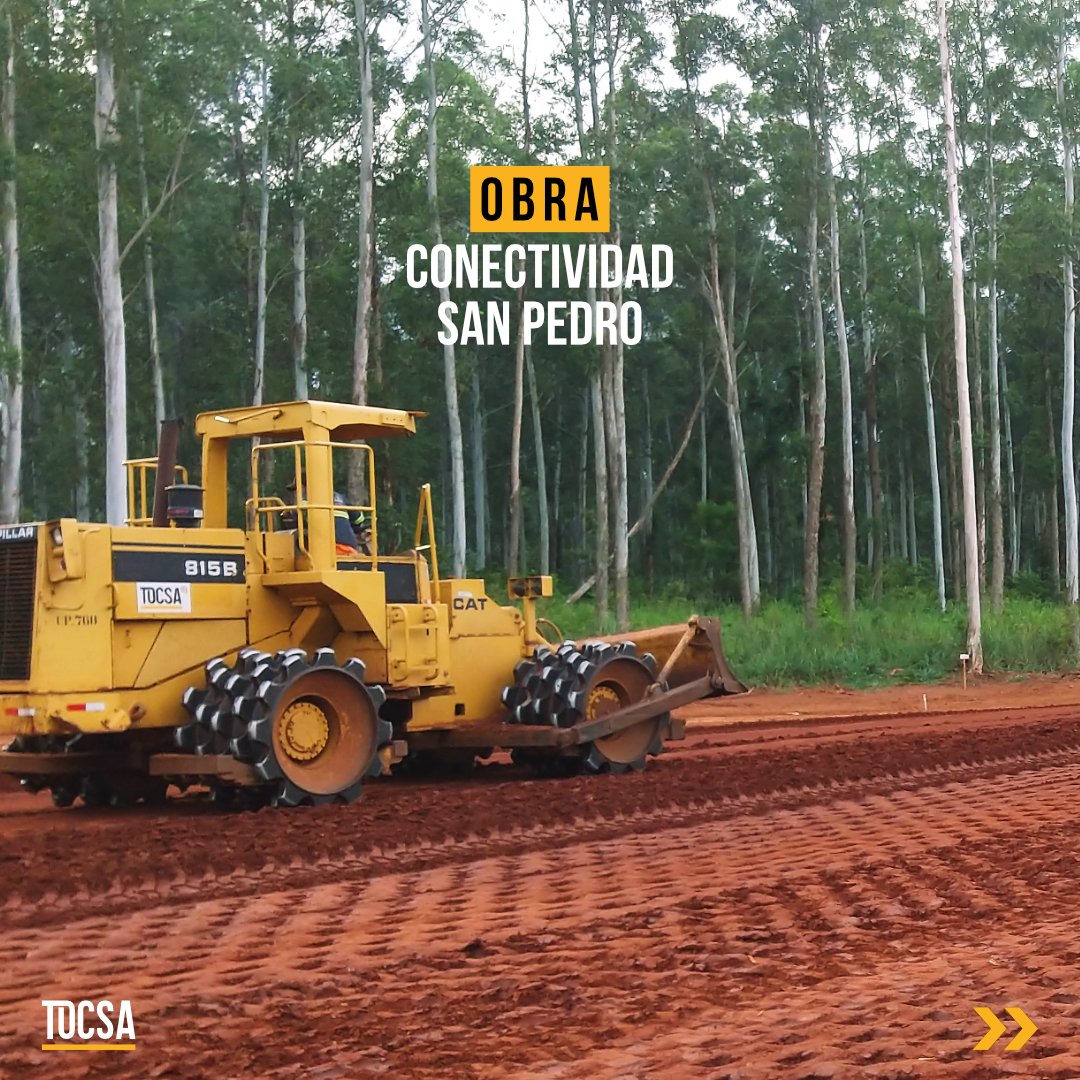 Tocsa_Tw's tweet image. Obra Conectividad San Pedro (Subcontrato TOCSA): arrancaron las obras del Proyecto de mejoras en la conectividad física del Departamento de San Pedro - Lote 1: Prog. 0+000 (cruce Yacare Ñee, Py 11) a prog. 50+000 (Long. 50 km)
#IngenieriaVial
#Pavimentos
#ConstruimosElFuturoHoy