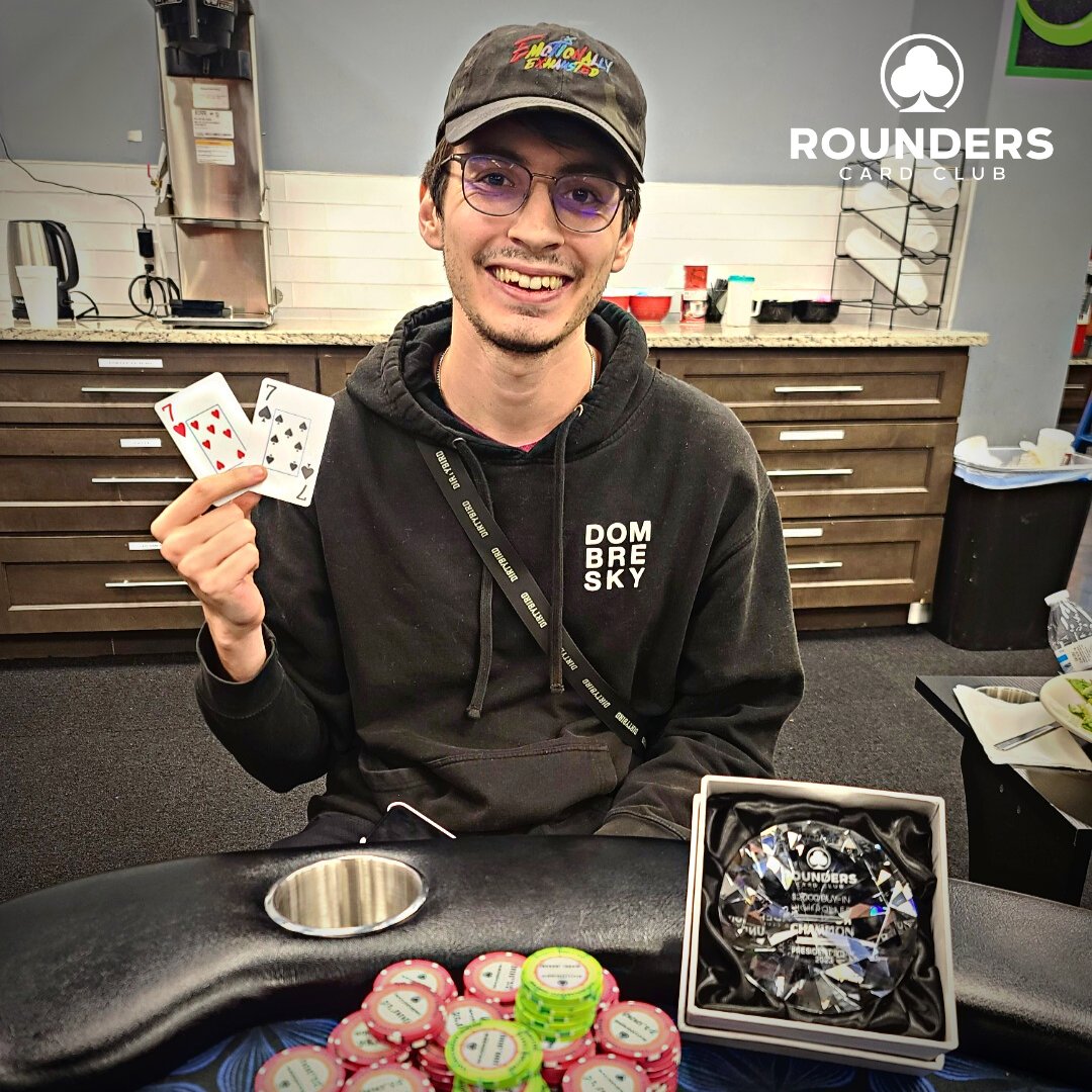 Rounders Card Club on Twitter "Congratulations to our Presidents day 2,000 buyin high roller