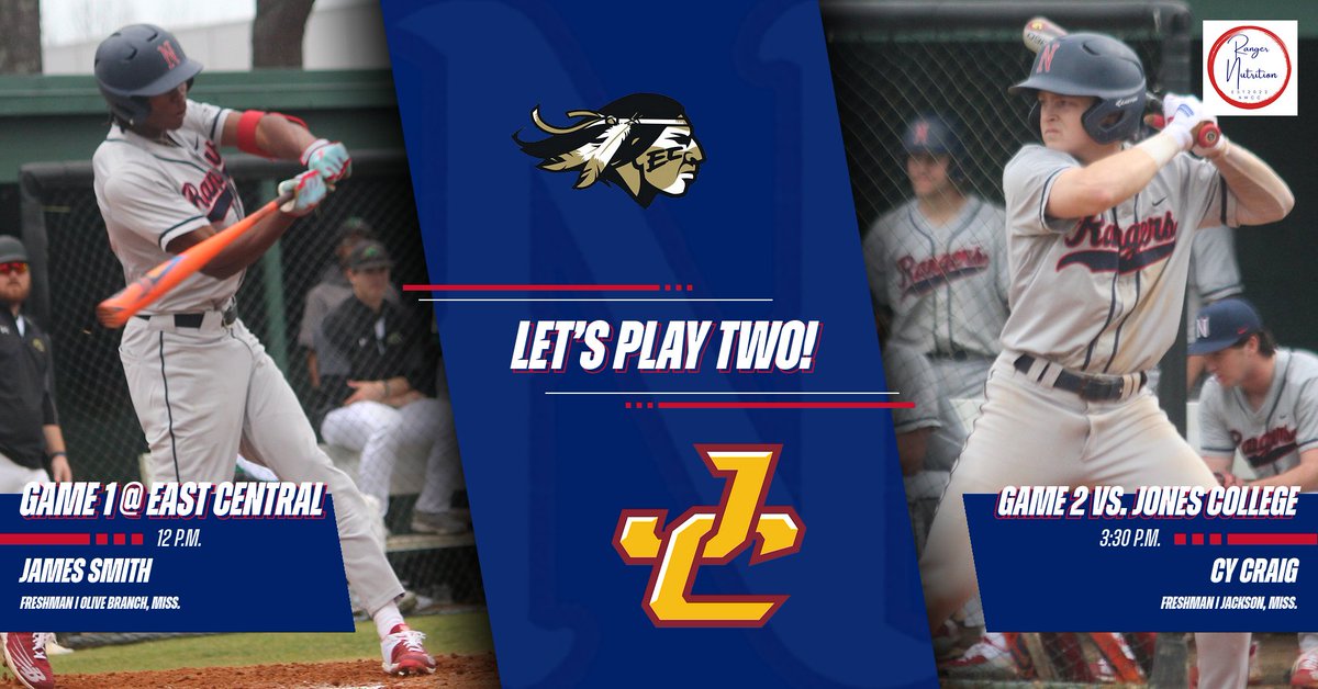 NWCC_Rangers's tweet photo. Who's up for a double dip of @NWCCBaseball? 🙋‍♂️

🆚 East Central/Jones College
⌚️ 12/3:30 P.M.
🏟️ Clark/Gay Baseball Complex
📍 Decatur, Miss.
📺 https://t.co/ZbqLcvIeaj (*Game 1 only)

#RangerUp⚾️ https://t.co/ibE3KOD6vO