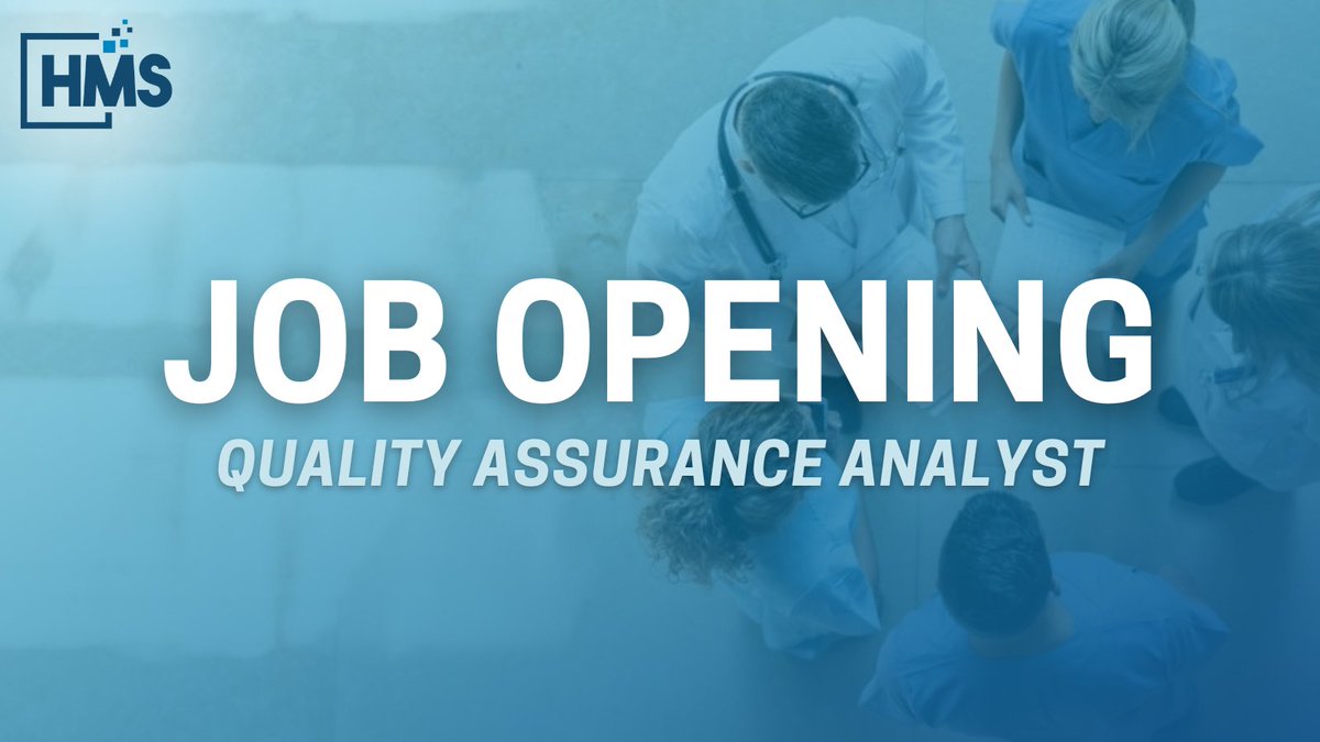HCMSLLC's tweet photo. #JobOpening: HMS is looking to #hire a Quality Assurance Analyst (Medical Facility Surveyor) to analyze survey findings to ensure that Form CMS 2567s prepared by surveyors are consistent with the principles of documentation. Learn more and apply now! https://t.co/6QVbSbmPze https://t.co/aFBRqm9Q2T