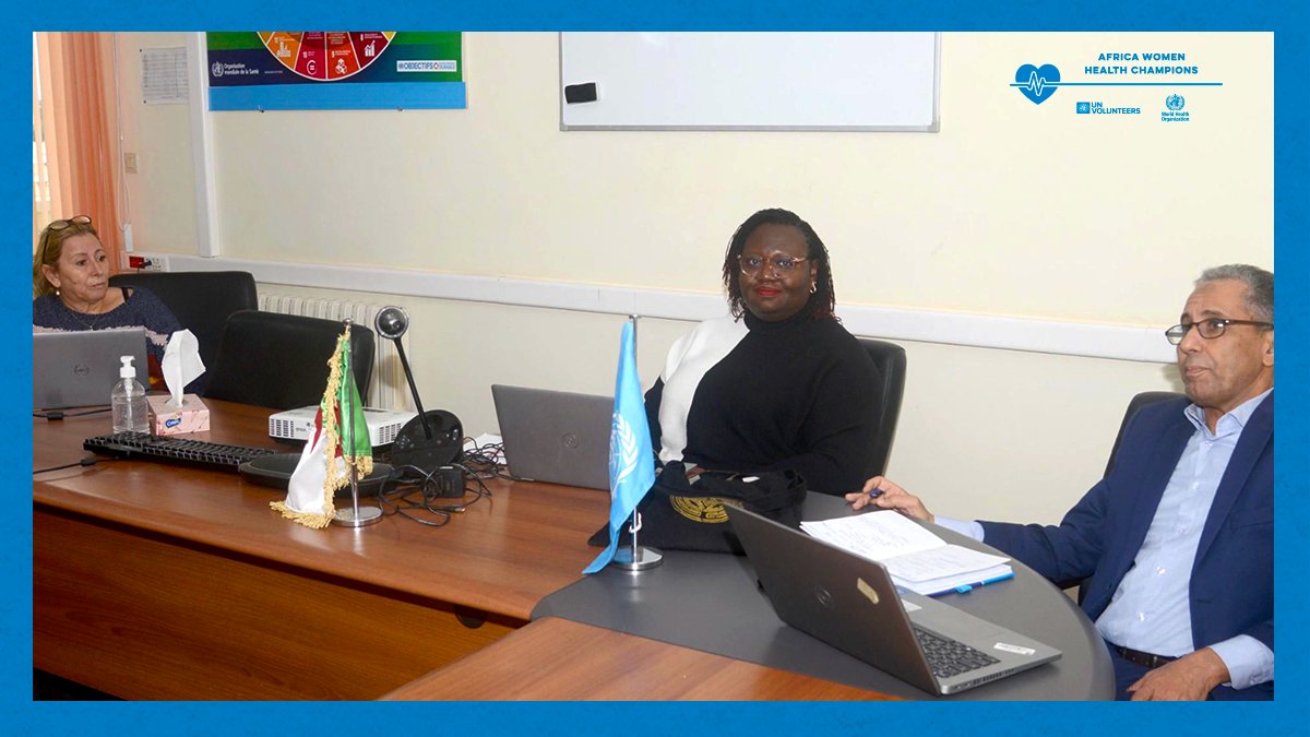 UNV_ROWCA's tweet photo. Introducing Abigael Afoso, who serves as the External Relations & Partnership Officer for @OMS_ALGERIE. She is an unwavering advocate for public health⚕️,we greatly appreciate her commitment & knowledge in improving health not just in Algeria🇩🇿, but beyond.
#HealthChampion #AWHC https://t.co/qBtc1X4C6k