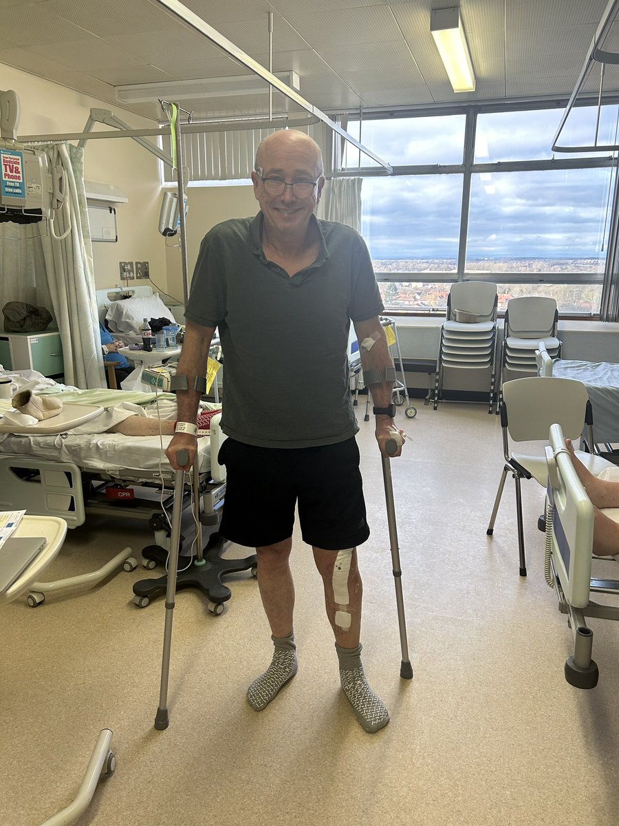 24 hours post op after total knee replacement…. So far so good.