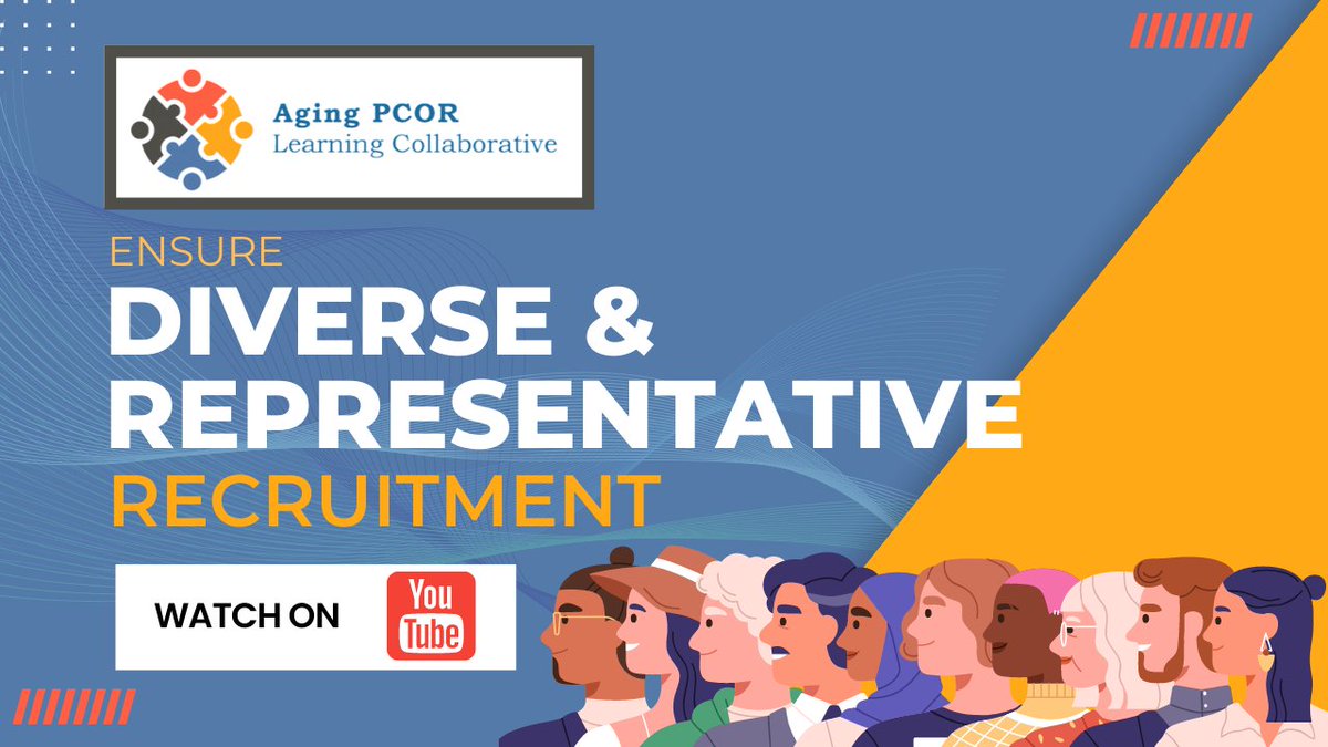collect_insight's tweet photo. Research should reflect the diversity of the population. Aging PCOR Learning Collaborative explores the benefits of a diverse study sample & what can happen when we overlook engaging the community directly impacted by research results
▶️Watch: https://t.co/YpJu0icR9s
#PCORvideo https://t.co/gHLnMh6sJf