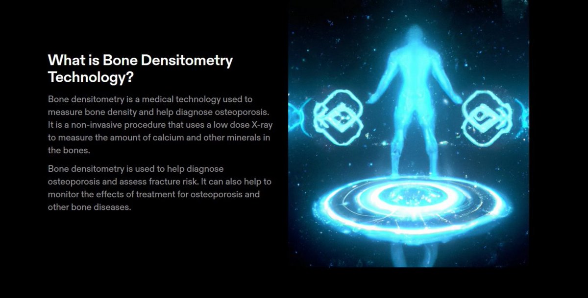 delysch's tweet image. Generé una presentación con IA sobre la tecnología de la Densitometría Ósea, y lamento decirlo pero no me gana. Así que voy bien en mi propio diseño.
Ahora resalto que:
a. Me gusta el título
b. Me encantan las imágenes 
#densitometry #IA