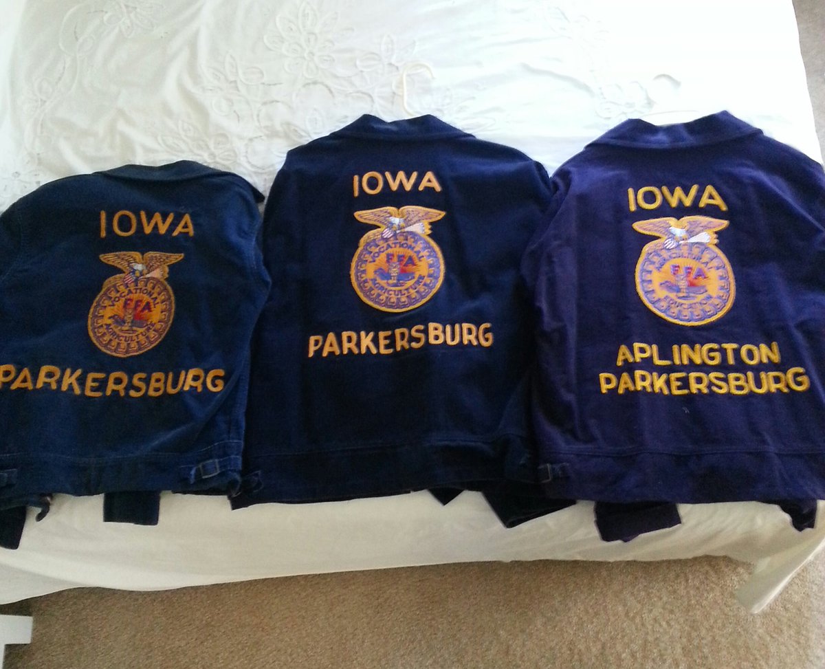 FFA Family History… My dad, myself, my brother’s jackets. Need to add my daughters now. #NationalFFAWeek