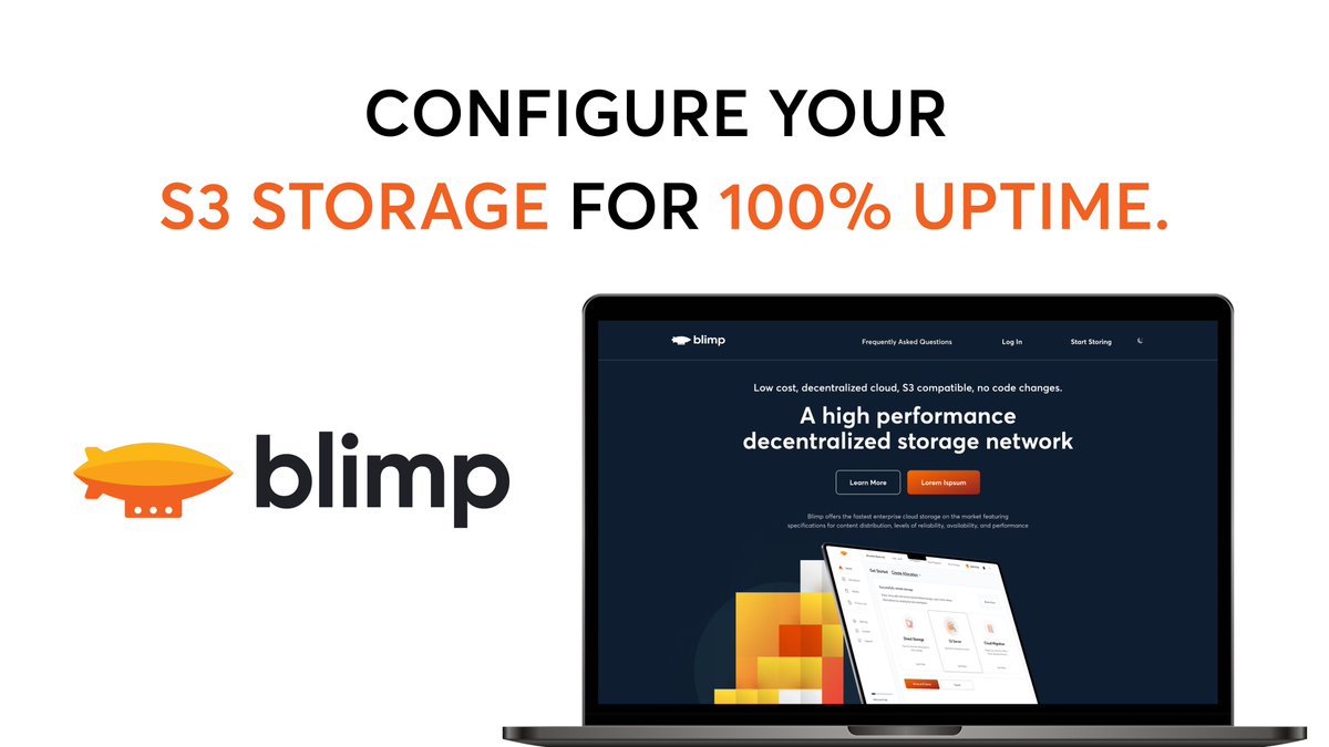 Introducing #Blimp, a game-changing solution for enterprise cloud storage. #Blimp offers unparalleled features, including customizable storage configurations based on #availability, geo-distribution, and performance, resulting in 100% #uptime and total data protection. #privacy