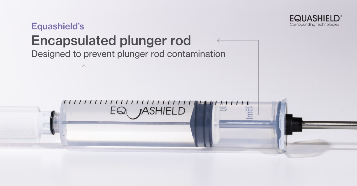 Equashield's tweet image. Equashield’s innovative design makes it the only system to prevent syringe plunger contamination by hazardous drugs, a major route of exposure during routine drug preparations and IV pushes.