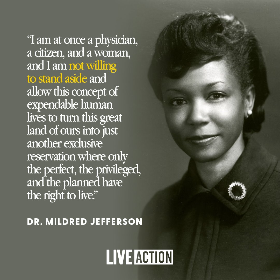 LiveAction's tweet photo. Meet Dr. Mildred Jefferson, the first Black woman to graduate from Harvard Medical School and a powerful pro-life leader 🙌 https://t.co/mCMz3MJJf8