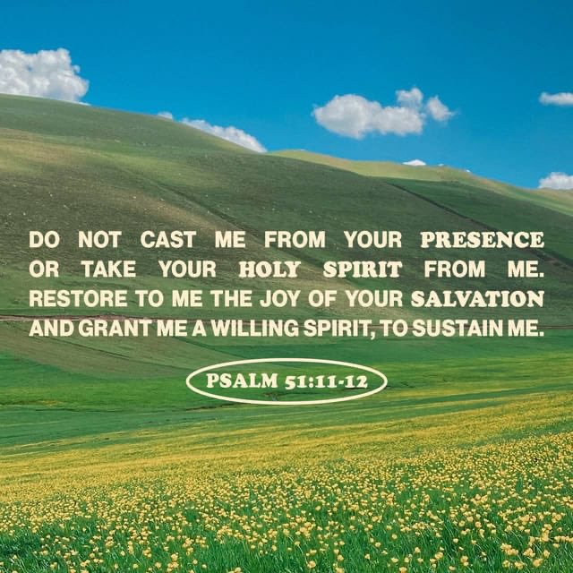 JCP4U's tweet photo. Great Rising! #RiseNPraise 11 Don’t throw me from your presence, and don’t take your Holy Spirit from me. 12 Restore to me the joy of your salvation. Uphold me with a willing spirit. (Psalms 51:11-12 WMB) https://t.co/IeqdOyLbph