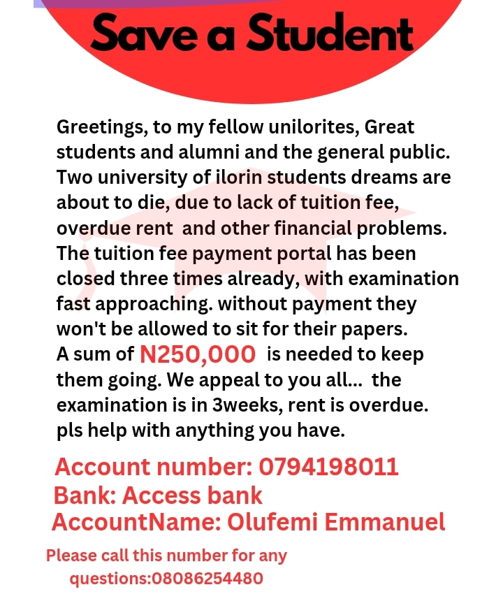 Please save a Student. 
Teslim balogun stadium suspended #BreakingNews