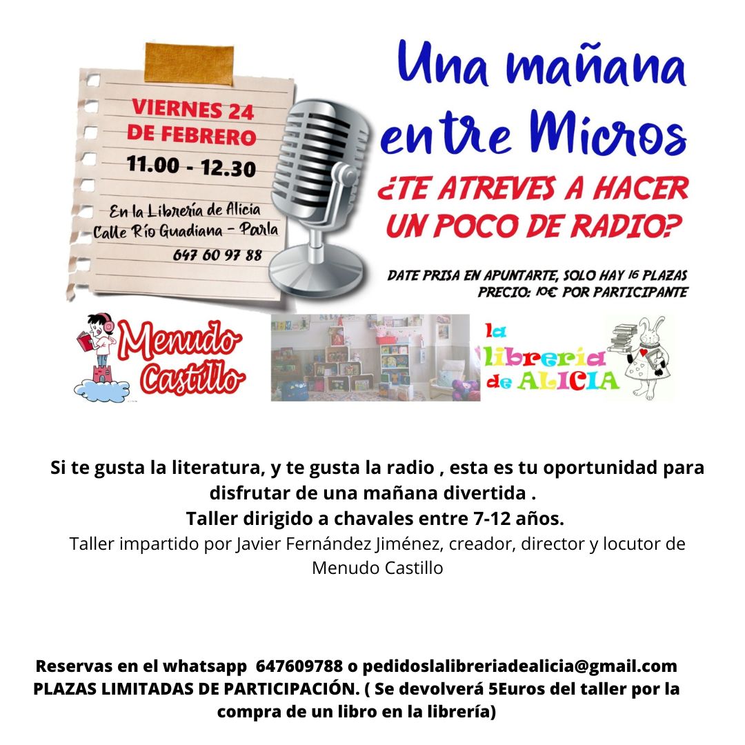 Os animamos a participar en este taller de Radio ♥️