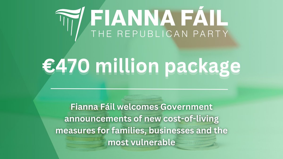FFSligo's tweet image. Fianna Fáil in Government is acutely aware of the effect that high energy prices and the cost of living are having on families, businesses and the most vulnerable.

Here are some of the measures we are introducing:
m.facebook.com/story.php?stor…

#AnIrelandForAll