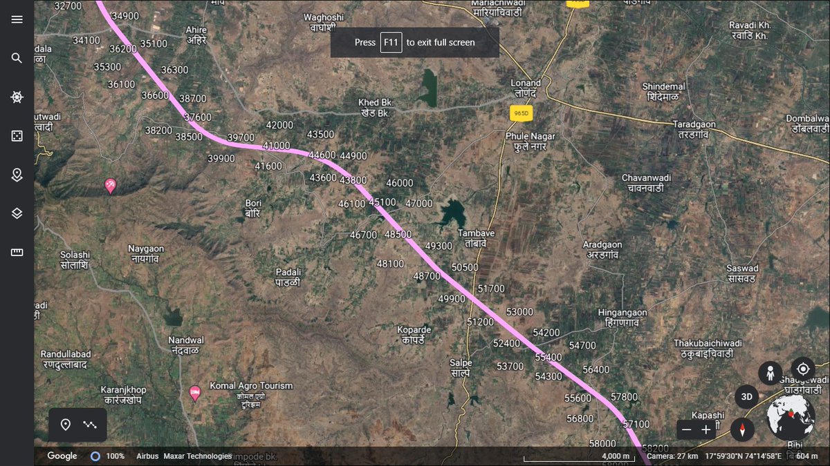 Detailed alignment of the upcoming 700 km 8 lane access controlled greenfield #Pune #Bangalore #Expressway on GMaps

@NHAI_Official @nitin_gadkari @Dev_Fadnavis @mieknathshinde #Aurangabad @TheMahaIndex @HelloMTDC @KarnatakaIndex9 @KarnatakaWorld #Bengaluru @Ash18537355

Page 1/6