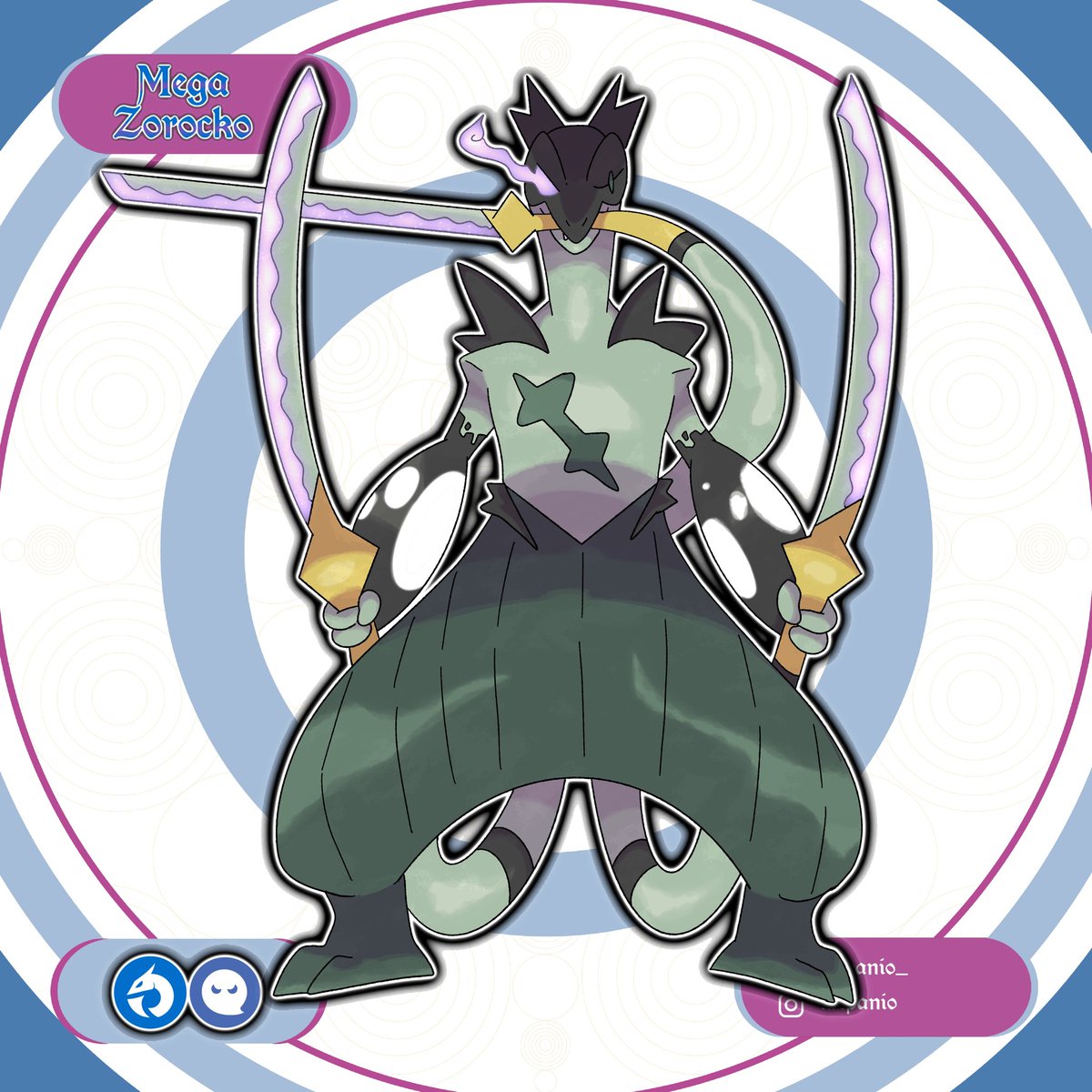 One piece x Pokémon #Pokemon #fakemon #Zoro #ONEPIECE #manga #anime