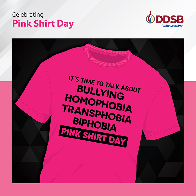 At Mary Street CS, we are committed to Human Rights of all students and staff.
 
We need to be constantly ready and willing to stand with each other for what is right.
 
#DDSBWellBeing #PinkShirtDay