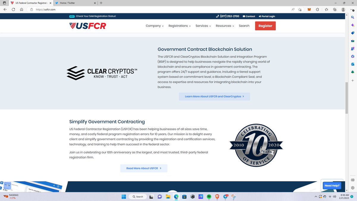 ClearCryptos's tweet image. ClearCryptos is officially live on usfcr.com.

What does this mean for holders?

ClearCryptos will now have access to 300,000 businesses for onboarding into the ClearCryptos ecosystem.