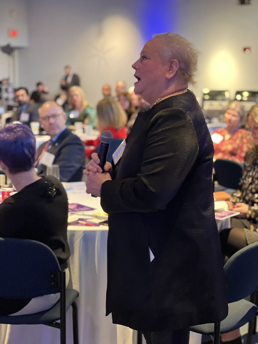 raleighchamber's tweet photo. @annmlrollins of the @PoeCenter asks about #mentalhealth in our community at #RCElected23. Rep. @DeborahRossNC tells us she recognizes this is an ongoing issue and believes #medicaid expansion could be a big step in the right direction! https://t.co/XfAg2G6bB0