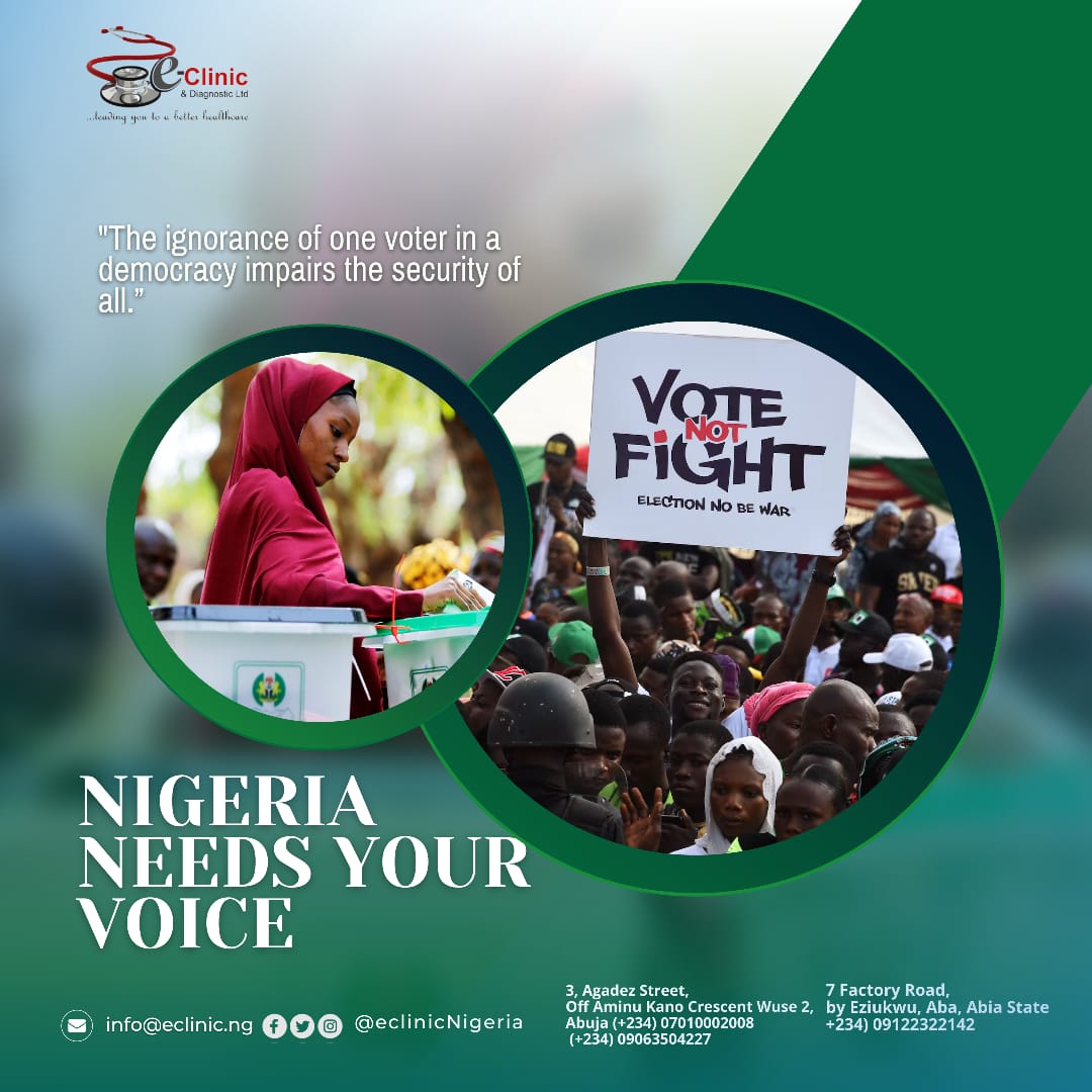 eclinicNigeria's tweet photo. VAWULENCE NO DEY VOTE...
.
#saynotoviolence 
NIGERIA NEEDS YOUR VOICE...
.
YOUR VOTE IS YOUR VOICE
.
LET THE VOTE DO THE TALKING...
.
 oyedepo #eclinicnigeria #eclinicanddiagnostic #eclinicabuja #clinic #nigeria #NigeriaDecides  #2023ELECTION  king of boys Suspended Arise Tv https://t.co/RtHlVNkBj0