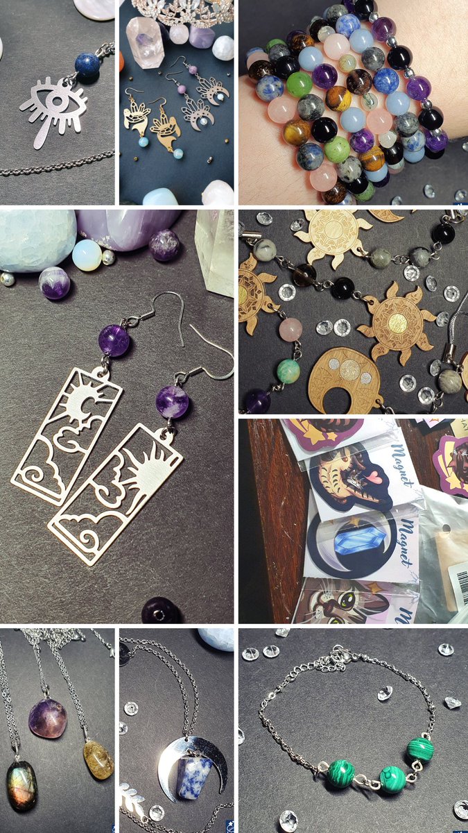 GetsuArt's tweet photo. Je serai à Japan Expo Sud ce week-end, stand E180 !

Des nouveautés comme : les précommandes Neko, des colliers de tout genre, totebags, gashapon...
Et les bijoux et accessoires habituels à base d'inspiration culturelle, japonaise, pierres, et kawaii neko ! https://t.co/PghEDvX635