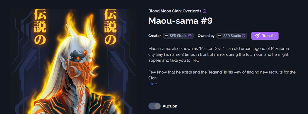 BloodMoonBMC's tweet photo. Starting bid: 10k $SAMA

Duration: 3 days

NFT Link: 
https://t.co/xIdG9HCXSI https://t.co/Ar76RVamIG